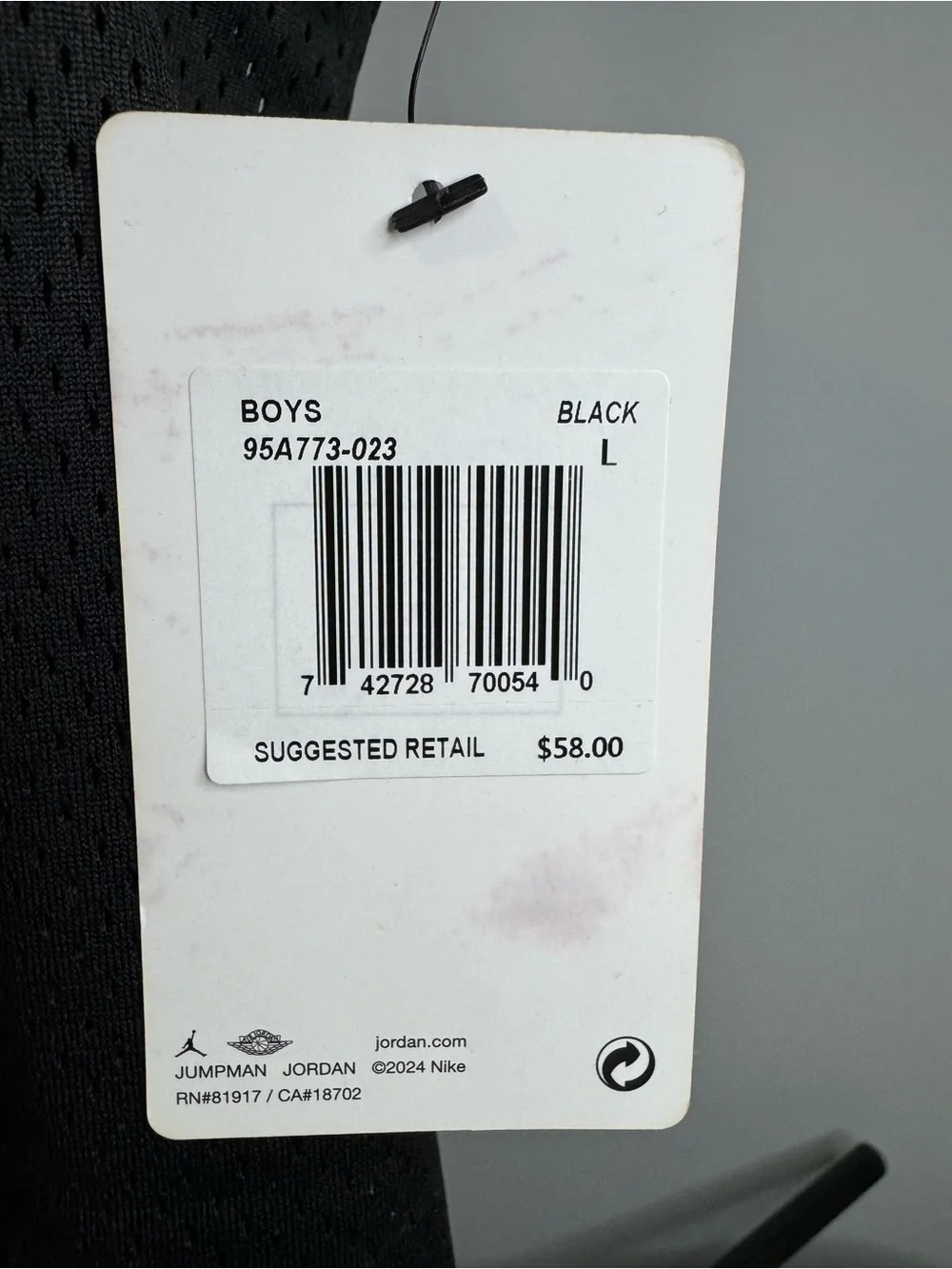 Kid’s Jordan Jersey - Size Large